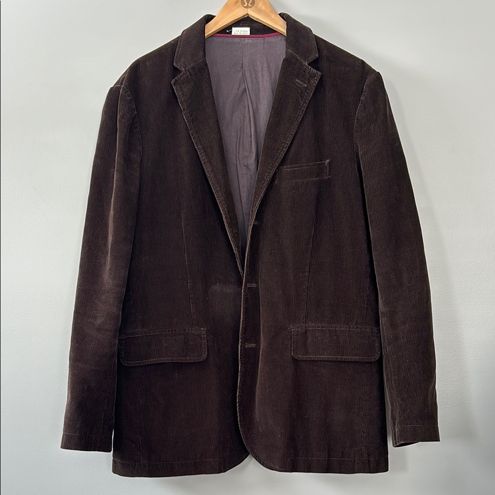 J. Crew Men’s Vintage Cord Corduroy Blazer Jacket Chocolate Brown Size Large